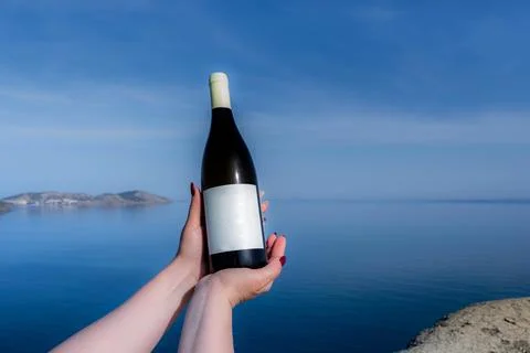 Wine by the sea Stock Photos
