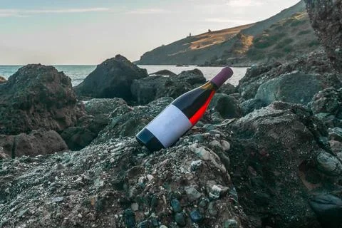 Wine by the sea Foto stock