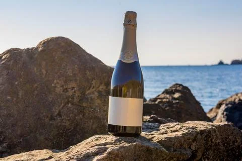 Wine by the sea Stock Photos