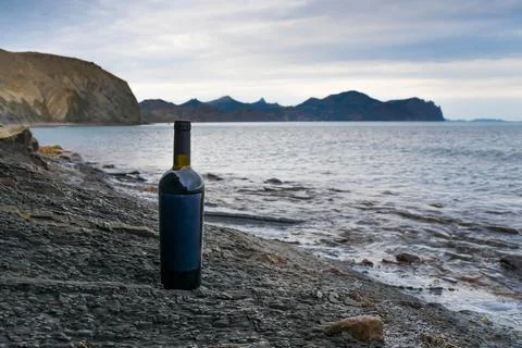 Wine by the sea Stock Photos