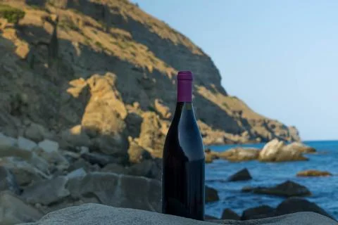 Wine by the sea Stock Photos