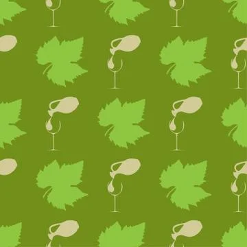 Wine seamless background Stock Illustration
