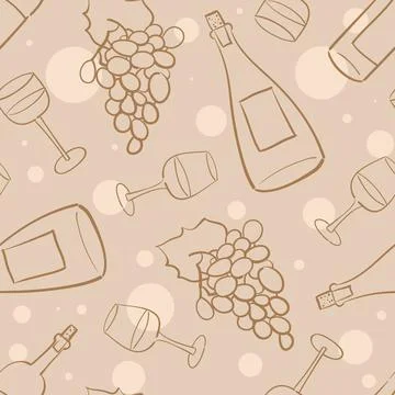 Wine seamless pattern - 2 Ilustración de archivo