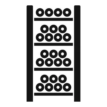 Wine shelf storing bottles for tasting and serving Illustrazione stock