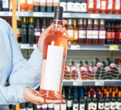 Wine shopping Stock Photos