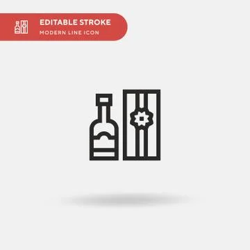 Wine Simple vector icon. Illustration symbol design template for web mobile U Stock Illustration