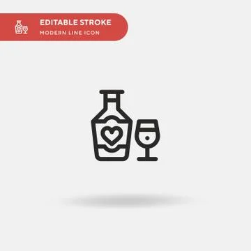Wine Simple vector icon. Illustration symbol design template for web mobile U Stock Illustration