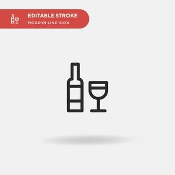 Wine Simple vector icon. Illustration symbol design template for web mobile U Stock Illustration