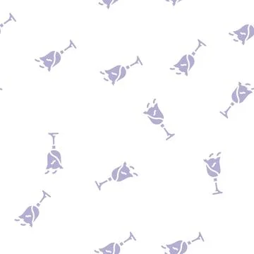 Wine smell glyph vector seamless pattern sign Stock Illustration