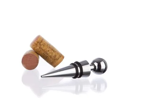 Wine stopper with corks Stock Photos