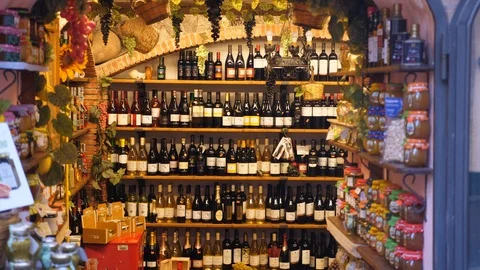 Wine store in Italy Stock Footage 90973366