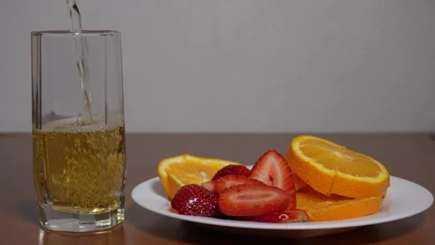 Wine Strawberry Orange Vídeo Stock 274493034