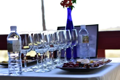 Wine table 库存照片