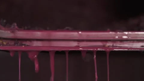 Wine tank being filled with pressed wine in the winemaking factory Stock Footage 153813198