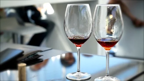 Wine Tasting in a Cooking Show. Stock Footage 103801701