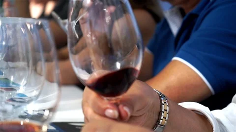 Wine Tasting in a Cooking Show. Stock Footage 103803975