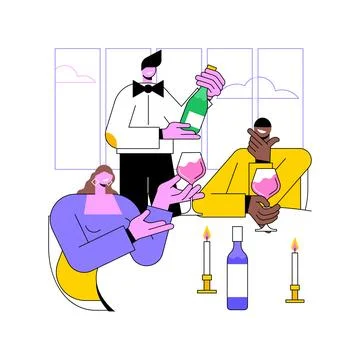 Wine tasting isolated cartoon vector illustrations. Ilustração Stock