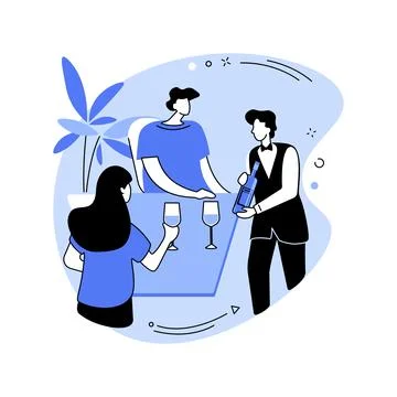 Wine tasting isolated cartoon vector illustrations. Stock Illustration