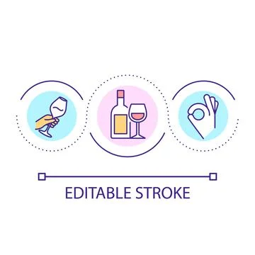 Wine tasting loop concept icon イラスト素材