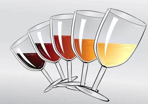 Wine tasting party Stock Illustration