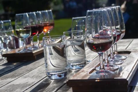 Wine tasting sets Stock Photos
