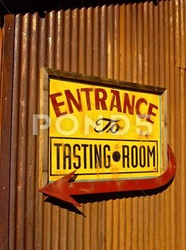 Wine tasting sign Stock Photos