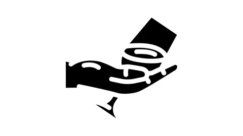 Wine tasting summer spend time glyph icon animation Stock Footage 326730656