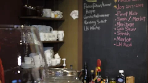 Wine testing room interior. Video stock 159629309