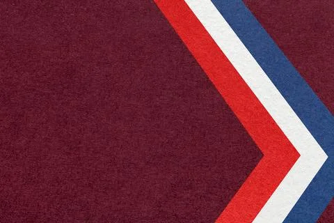Wine textured paper background with red, white, blue arrow shapes and copy .. Stock Illustration