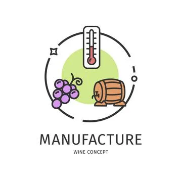 Wine Thin Line Icon Concept. Vector 스톡 일러스트