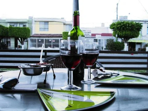 Wine for two Stock Photos