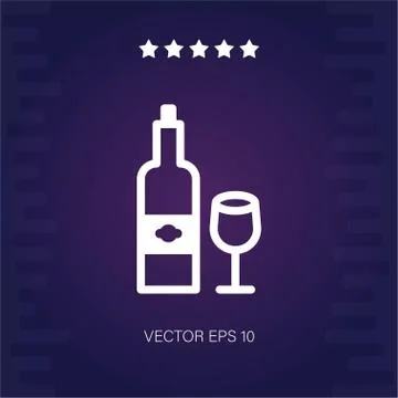 Wine vector icon Stock Illustration