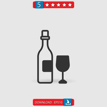 Wine vector icon Stock Illustration