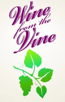 Wine from the Vine Menu Poster Flyer Leaflet Stock Illustration