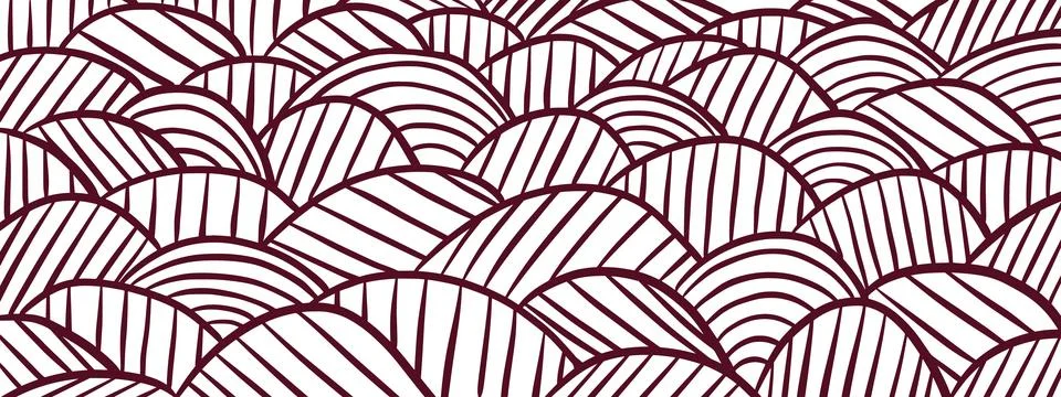 Wine vineyard field pattern. Hand drawn wavy stripe hills. Abstract farm te.. Stockillustratie