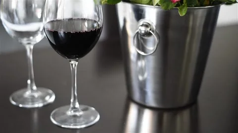 Wine in a wineglass Stock Footage 51162971