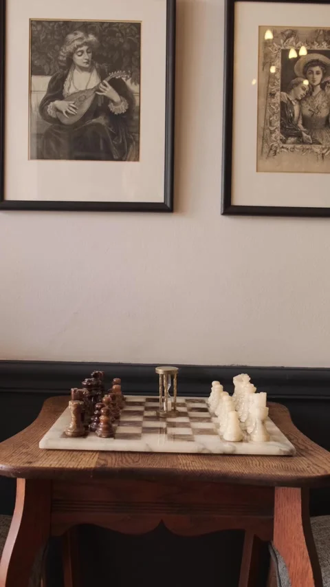 Winebar bistro chess lightspace Stock Footage 317696735