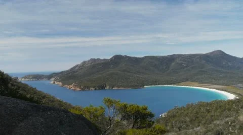Wineglass bay Stock Footage 12360436