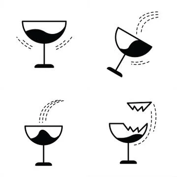 The wineglass icon Stock Illustration