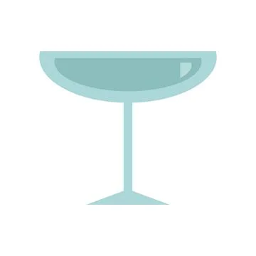 Wineglass isolated vector flat style icon Stock Illustration