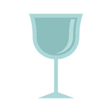 Wineglass isolated vector flat style icon Stock Illustration