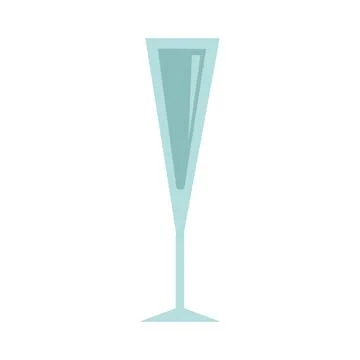 Wineglass isolated vector flat style icon Stock Illustration