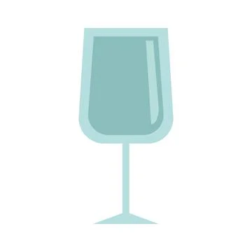Wineglass isolated vector flat style icon Stock Illustration