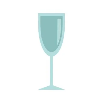 Wineglass isolated vector flat style icon Stock Illustration