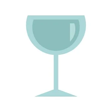 Wineglass isolated vector flat style icon Stock Illustration