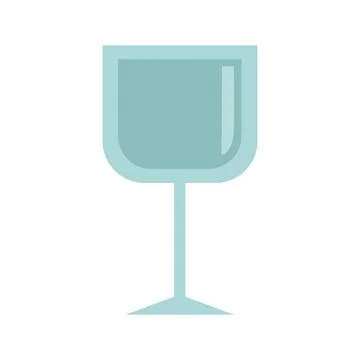 Wineglass isolated vector flat style icon Stock Illustration