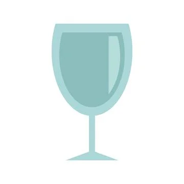 Wineglass isolated vector flat style icon Stock Illustration