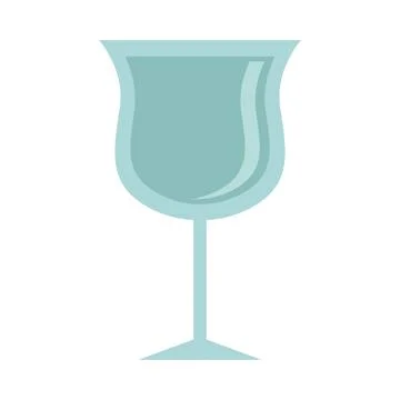 Wineglass isolated vector flat style icon Stock Illustration