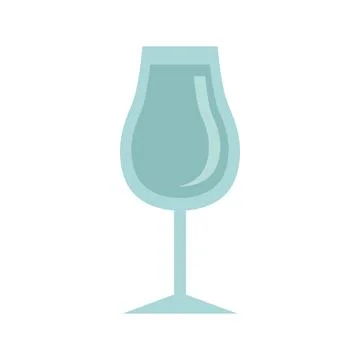 Wineglass isolated vector flat style icon Stock Illustration
