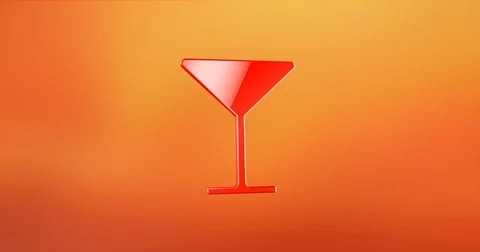 Wineglass Red 3d Icon Stock Footage 71727486